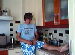 Wank in Kitchen